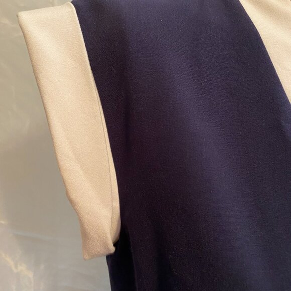 Classic Calvin Klein Navy Blue and White Dress - Picture 5 of 8